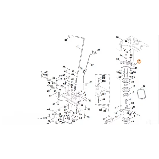 STIHL  Dźwignia sprzęgła 6170 160 5700